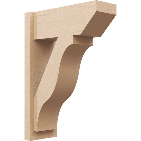 Ekena Millwork 8-in W x 20-in D x 28-in H Funston Slat Rough Cedar Woodgrain TimberThane Outlooker, Primed Tan OUTUR080X20X28FST24RCPR